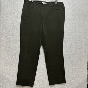 Talbots Heritage Green Trouser‎ Pants Women's Size 16W